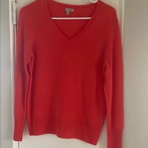 100% cashmere Women's V-Neck pink Sweater